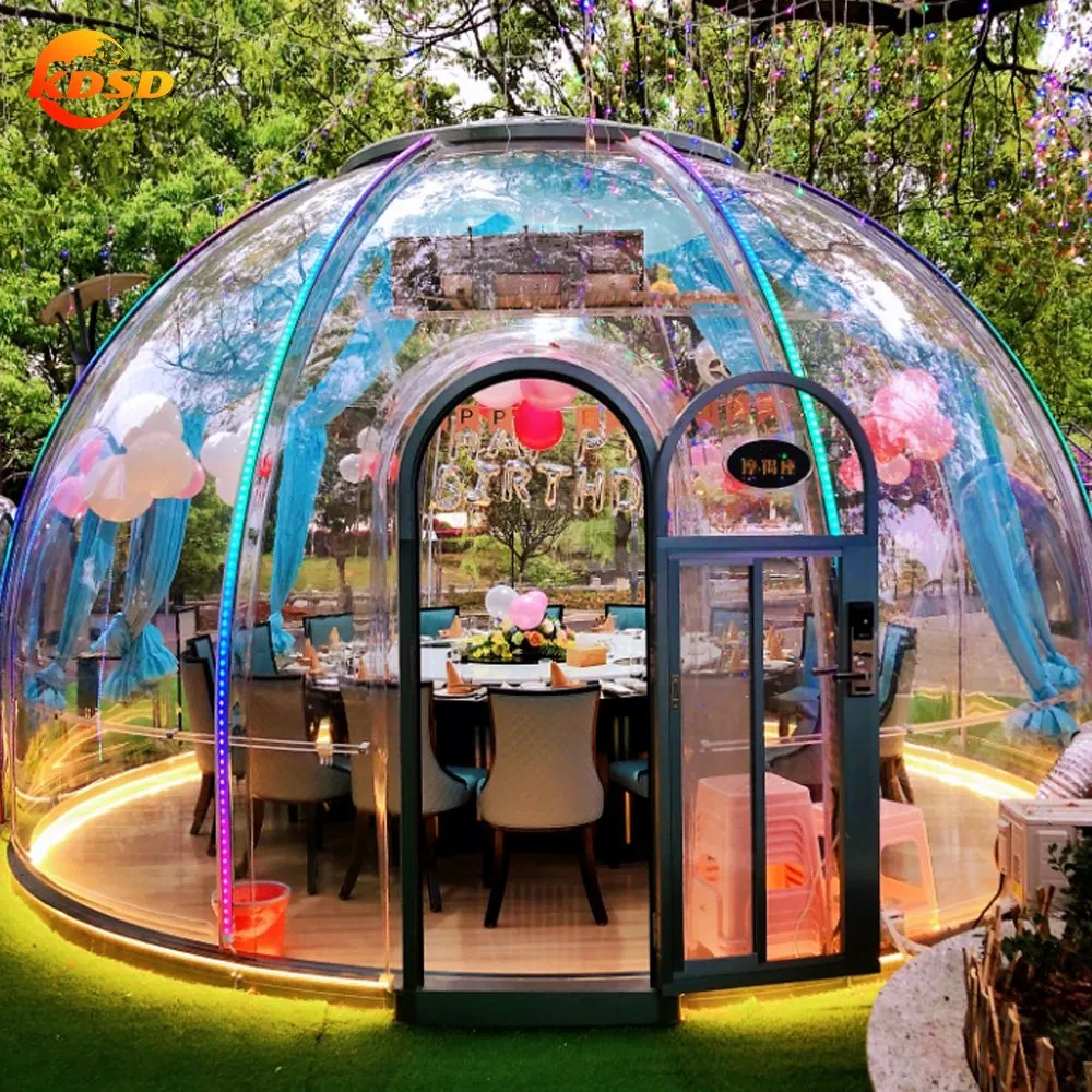Outdoor Full Transparent PC Dome Bubble House Starry Sky Camping Tent