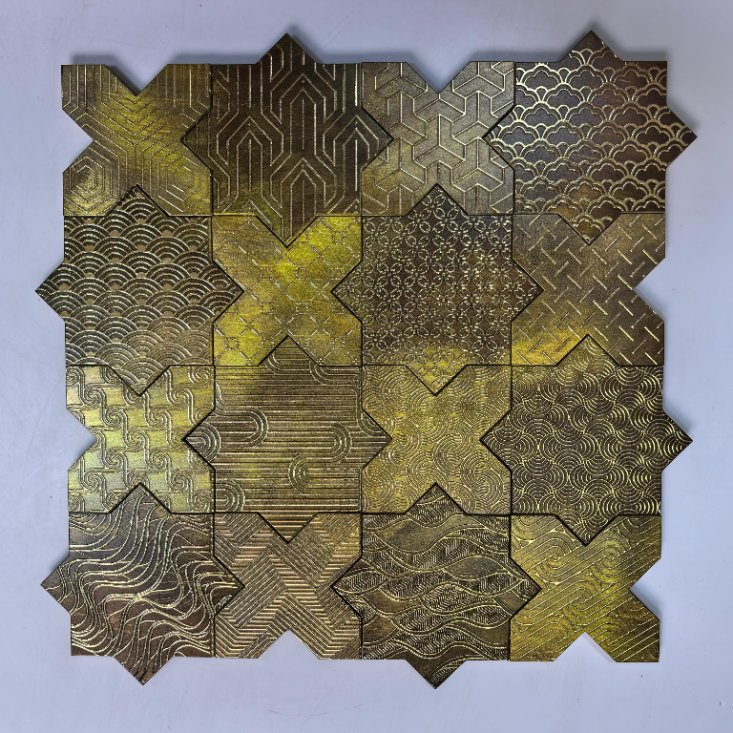 Керамическая мозаика Звезда и Крест для фартука и стен