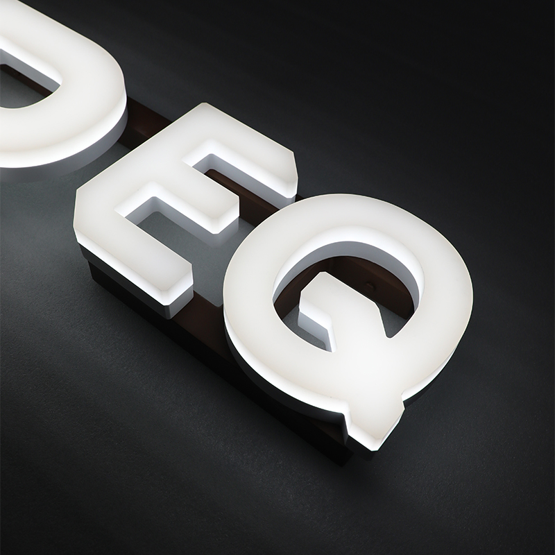 Customized Acrylic Letter LED Face Illuminated Lighting Signage for Storefront Advertising