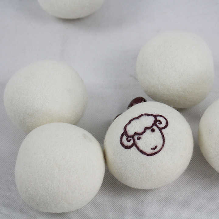 1/2PCS 6cm Laundry Clean Ball Reusable Natural Organic Laundry Fabric Softener Ball Wool Dryer Balls