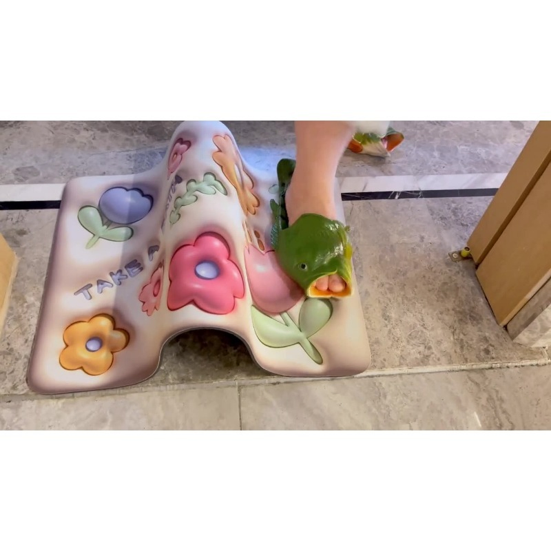 2024 Latest Cute Soft Diatom Mud 3D Stereoscopic Mat Anti-Slip Bathroom Mat