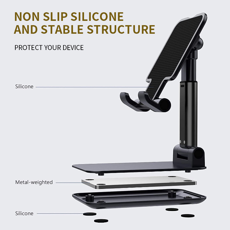 Charmount Non Slip Silicone Desk Tablet Phone Stand Portable Folding Phone Holder