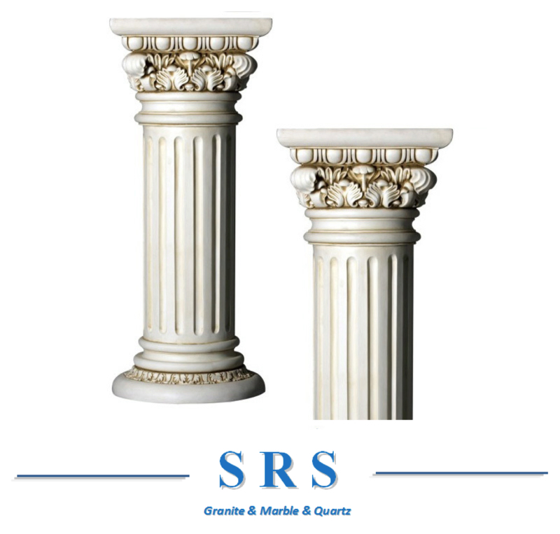 Natural Marble & Granite Stone Columns for Hotel/Villa/Shopping Mall/Infrastructual Projects Decoration