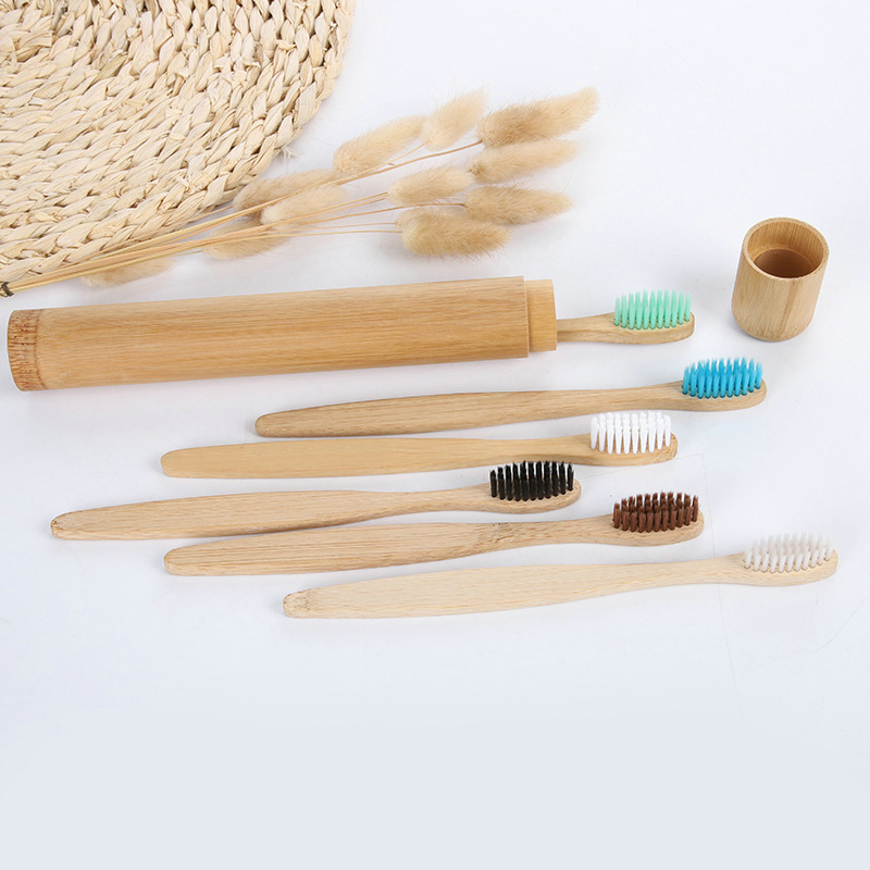 Original Bamboo Toothbrush 100% Eco-Friendly Wood Handle Toothbrush Biodegradable Brush