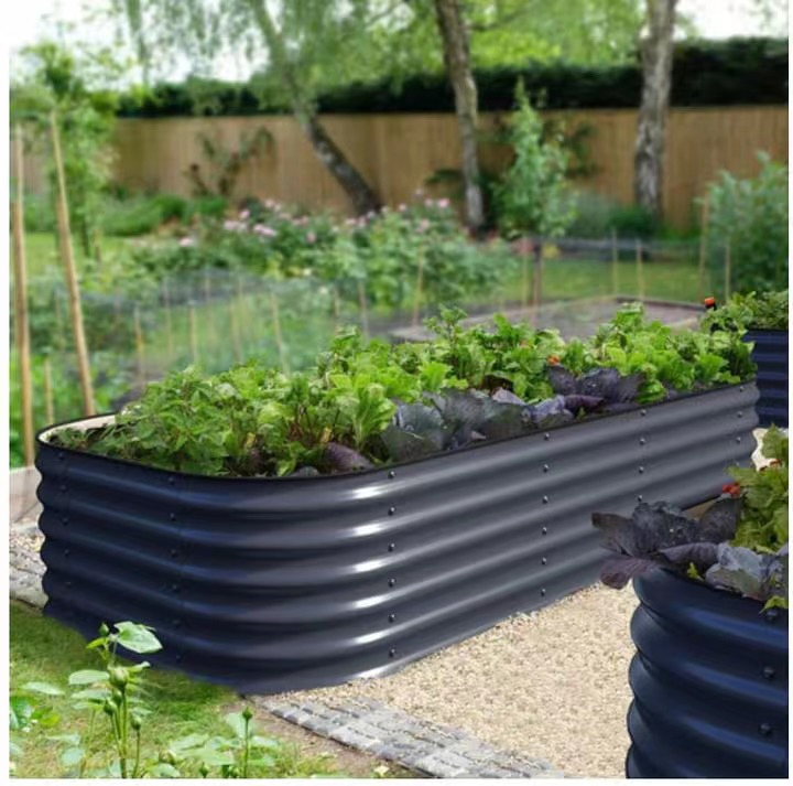 Высокая грядка для цветов RDSG1408045-WO, металл, белая