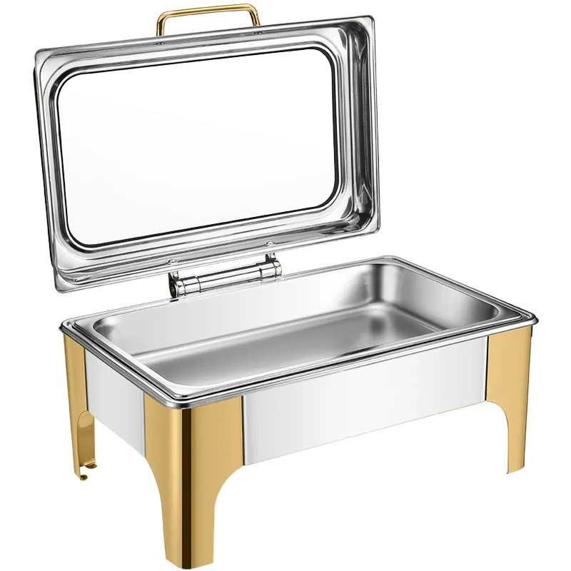 Elegant 9L Stainless Steel Buffet Food Warmer Chafing Dish Set for Catering and Restaurant