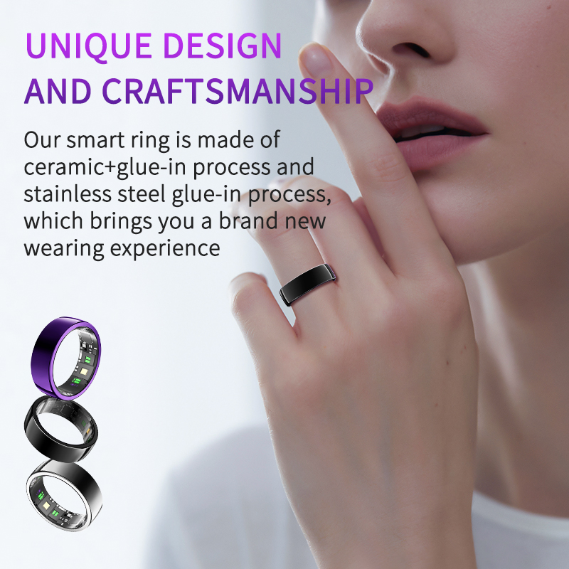 Smart Wearable Fitness Tracker Health Monitoring Waterproof Bluetooth Wireless Charging Smart Ring