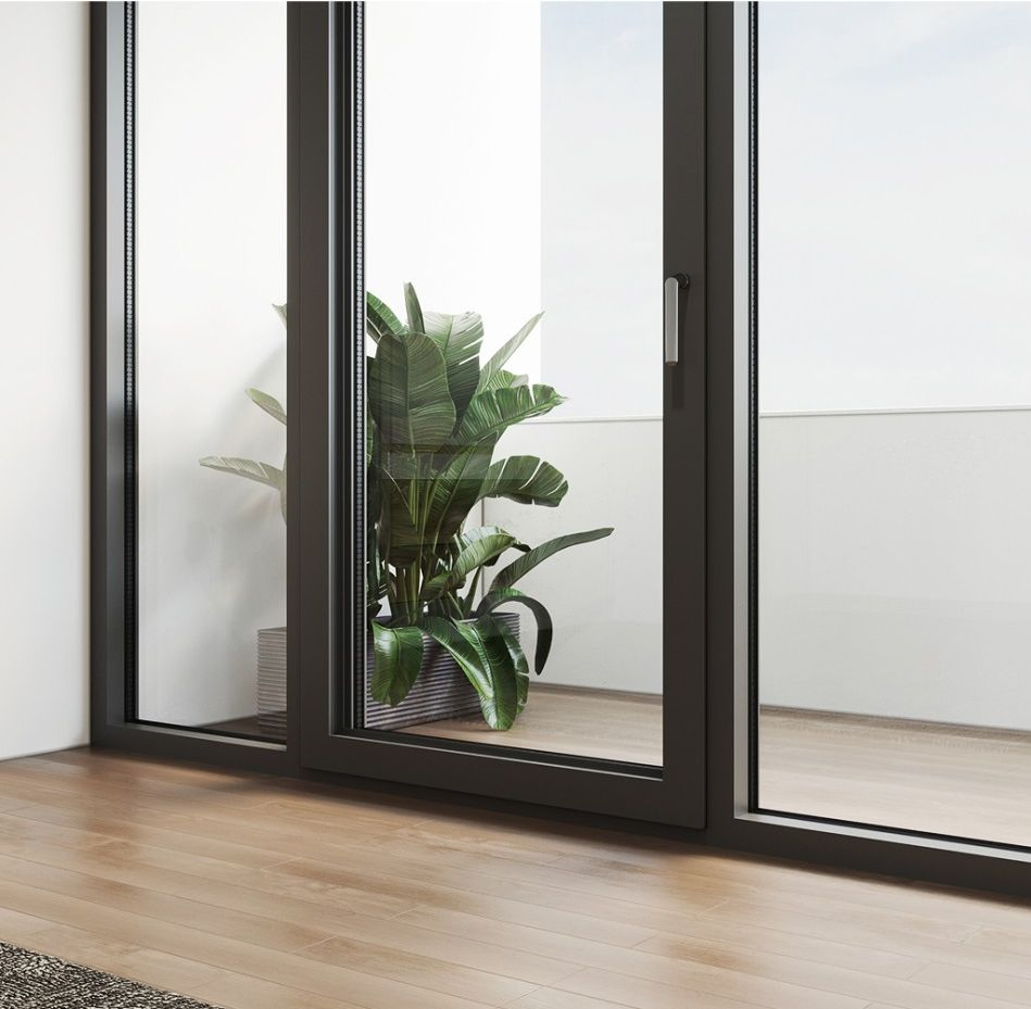 Minimalist Style Aluminum Aluminium Casement Door with Tempered Glass for Exterior Entry