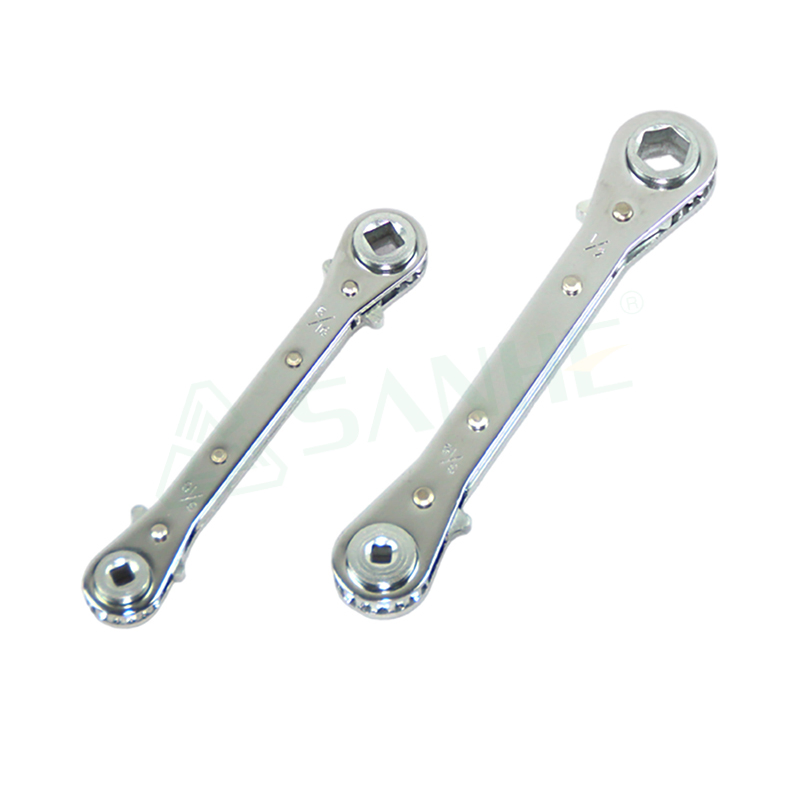 CT-122 Double End Ratchet Wrench for Air Conditioning Refrigeration Repair 3/16" 1/4" 5/16" 3/8"