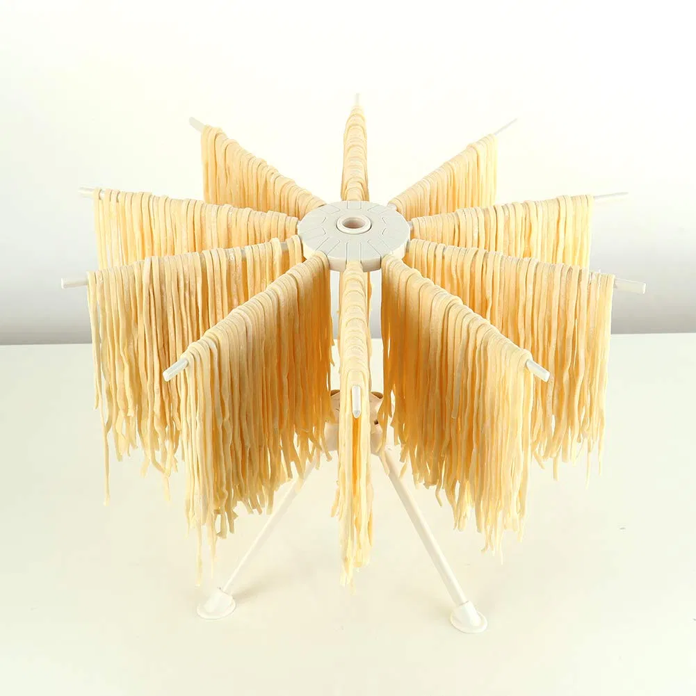 10 Arms Collapsible Pasta Drying Rack Plastic Foldable Fresh Spaghetti Hanger