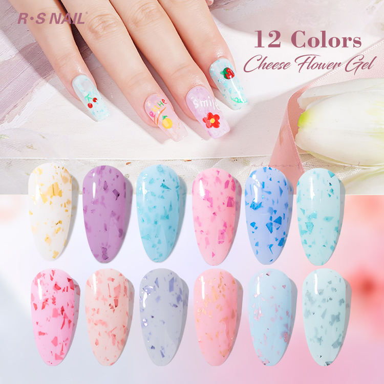 Cheese Flower Gel in Bottle Popular Wraps 2022 3D Nail Wraps Nail Art Gel Painting Nail Art