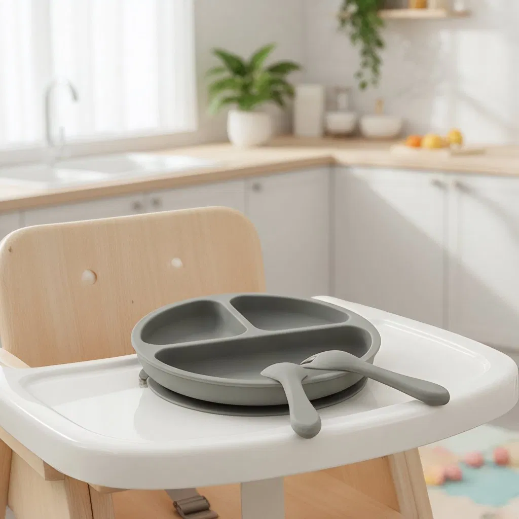 Baby Plates Sets Silicone Feeding Food-Grade FDA Silicone Plate for Babies