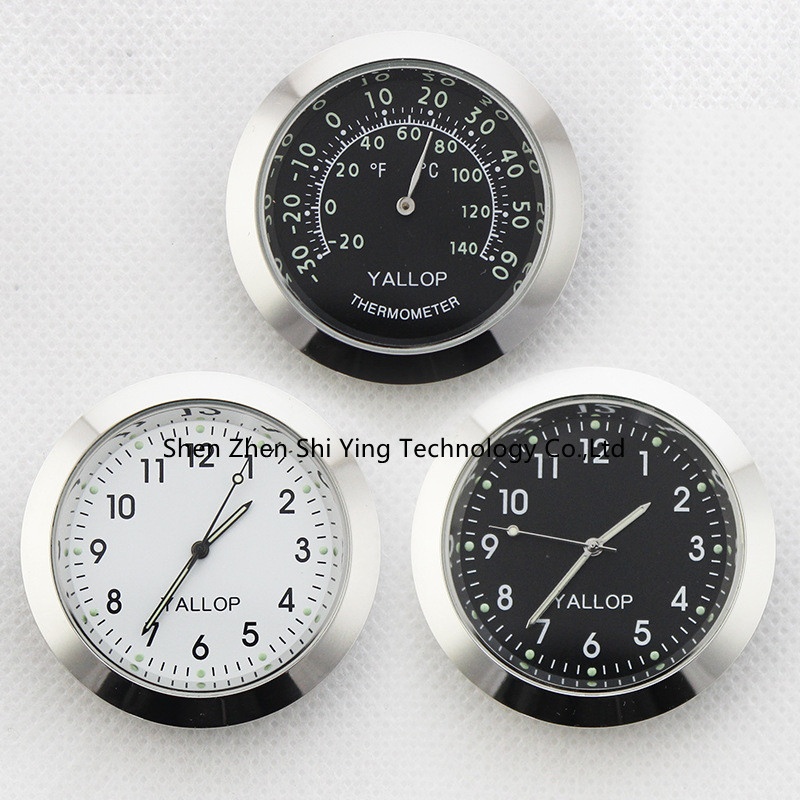 Gold Plated Small Mini Metal Insert Clock 27mm