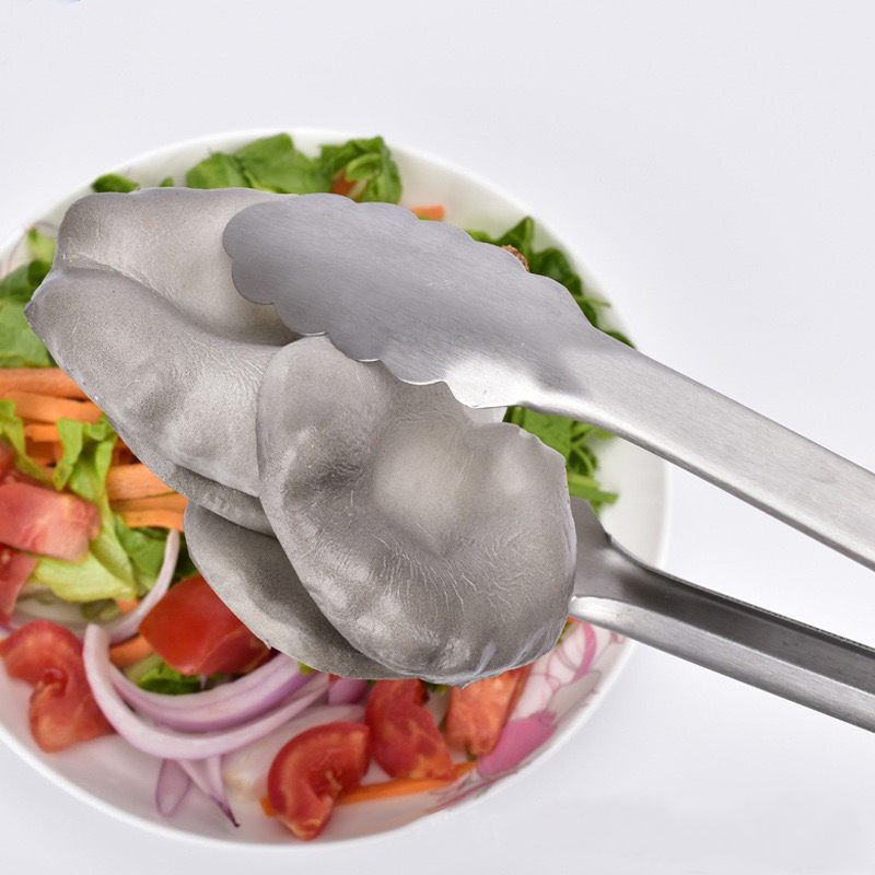 New Design and High Quality Stainless Steel Food Tongs with Bamboo Handle