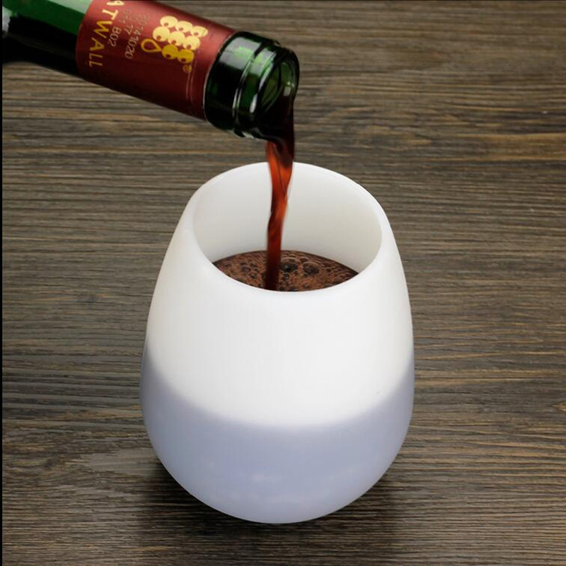 Силиконовая складная чашка для вина и сока