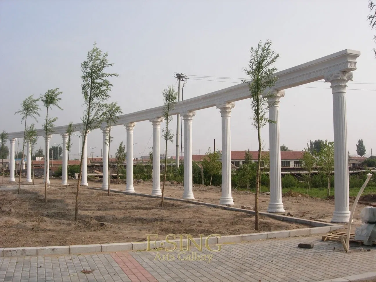 Beautiful Marble Pillar Hand Carved Columns Marble Outdoor Architectural Decorative Marble Column
