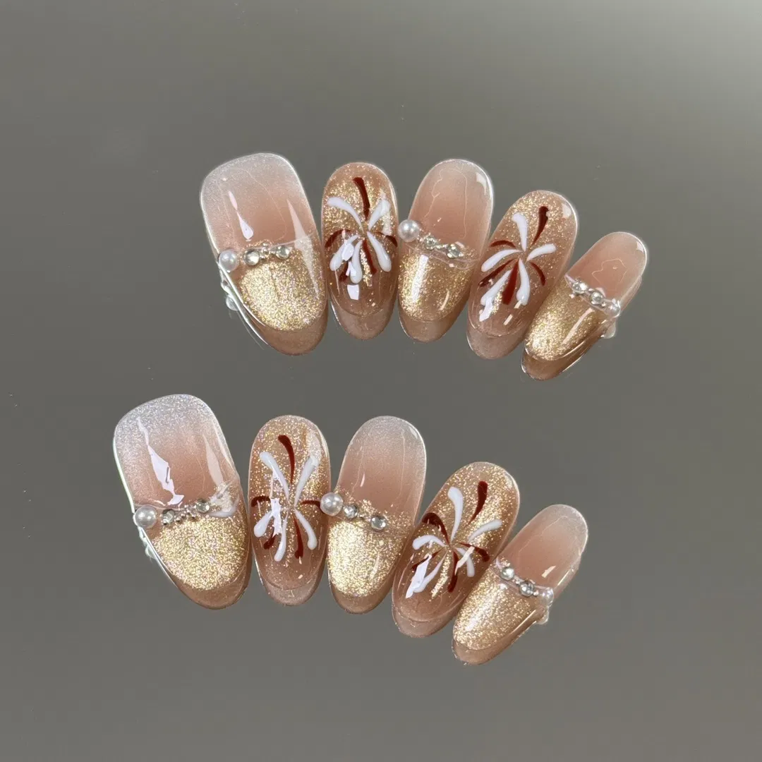 Fashion Trend Press on Nail Long False Nail Wear Nail Sticker Wholesale Beauty Artificial Fingernails False Nails