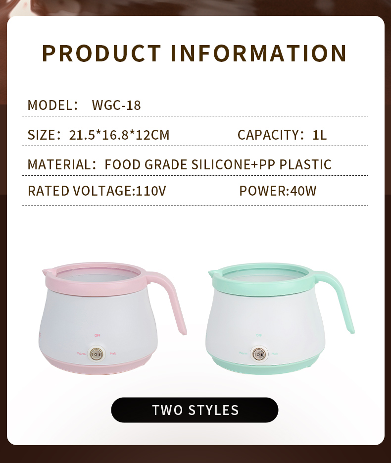 Wgc-018 Chocolate Melting Pot for Creating Delicious Outdoor Treats