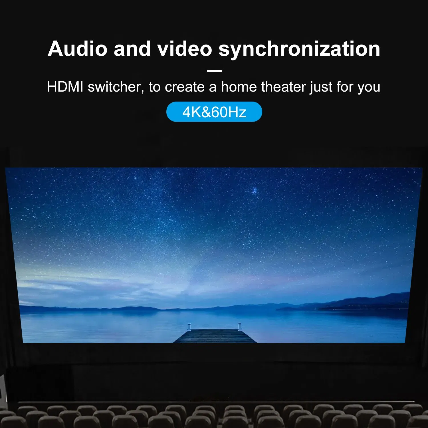 Коммутатор HDMI 5x1 4K 60Гц с пультом