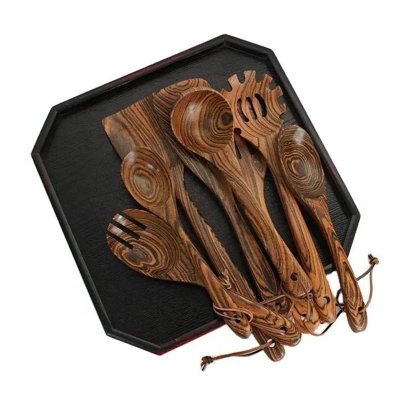 Natural Teak Wooden Cooking Utensils Set for Everyday Use