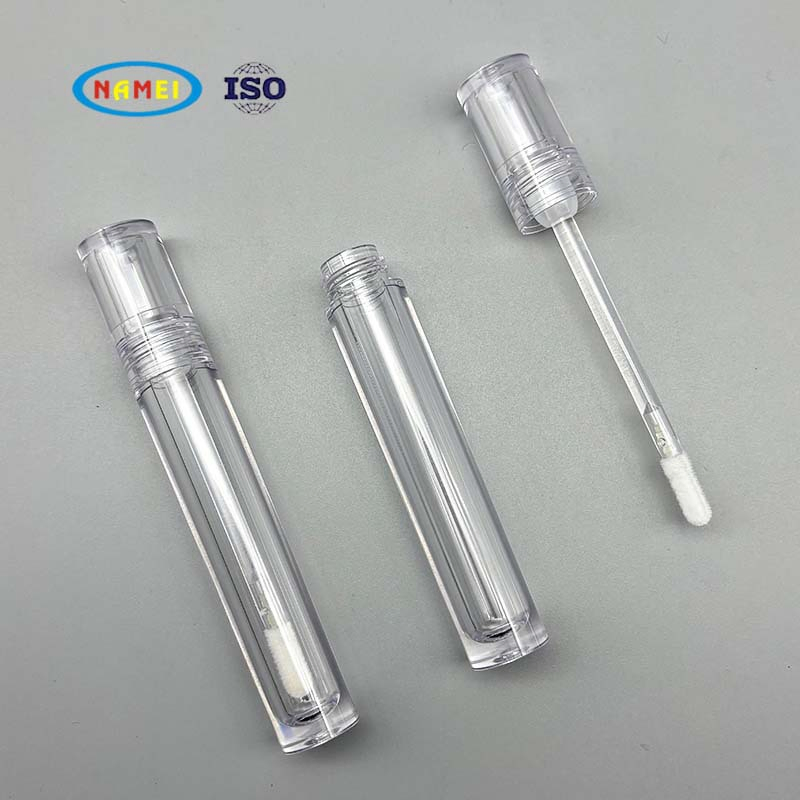 Circular Large Brush Head Lip Enamel Tube High Transparency Black Tube