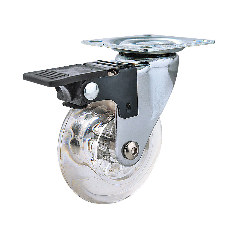 Premium 1.5/2/3/4 Inch Silent Universal Caster Wheel with Brake2.