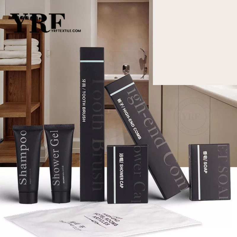 Hotel Amenity Set with Transparent Double Edge Razor and Brand Name Razor Blades Bottle