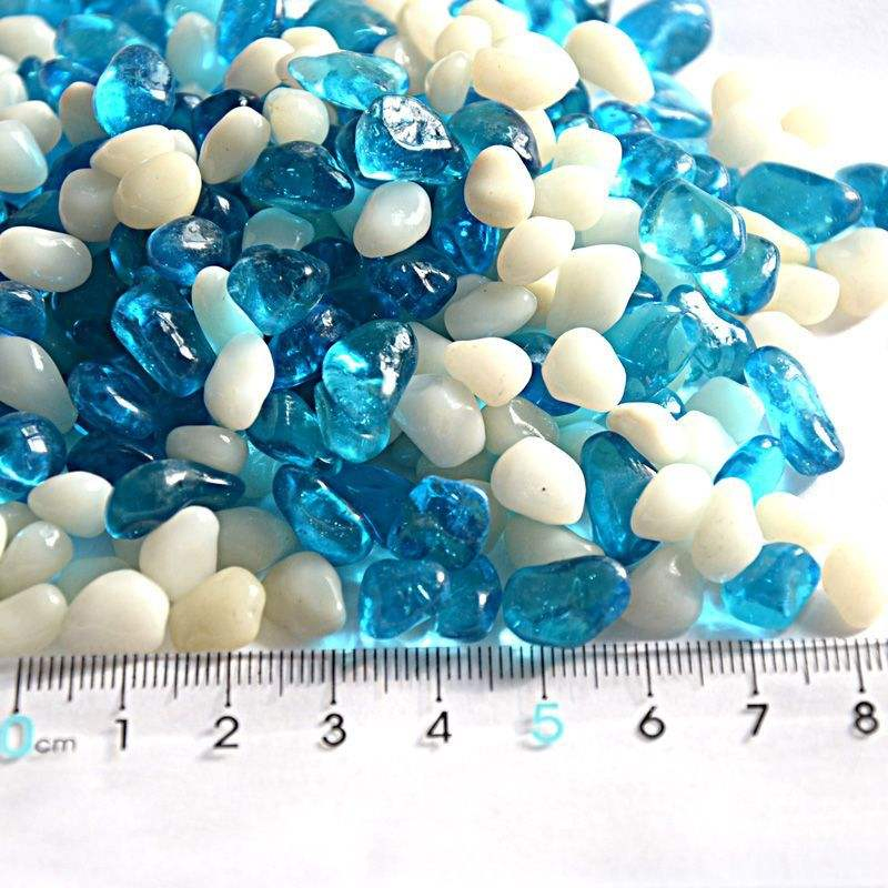 Colorful Glass Beads Swimming Pool Construction Fish Tank Aquarium Landscape Decoration