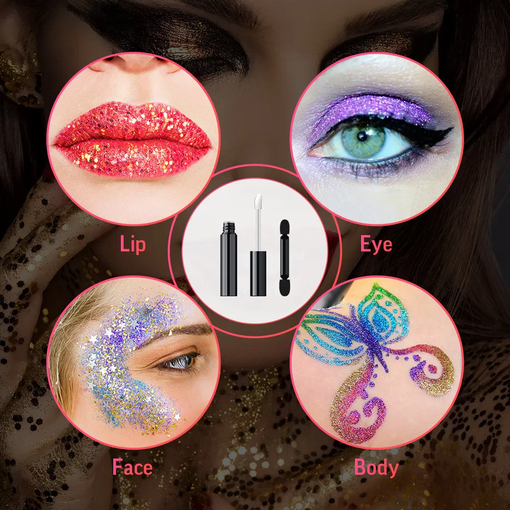 Waterproof Liquid Makeup Cosmetic Glitter Tattoo Glue Glitter Gel Lip Eye Face Body Glue Glitter Fix Gel