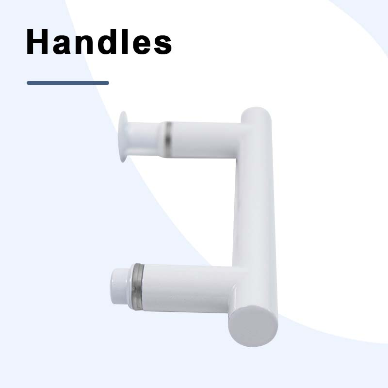Hydrorelax White Finished Simple Bathroom Door Glass Door Sliding Handle