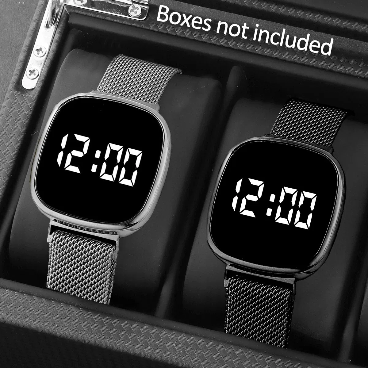 Two Colors Watch Set Men Gift Jewelry Set Touchscreen