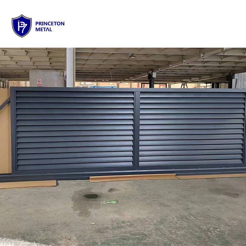 Factory Price Powder Coated Aluminum Slat Automatic Cantilever Gate Trackless Gate