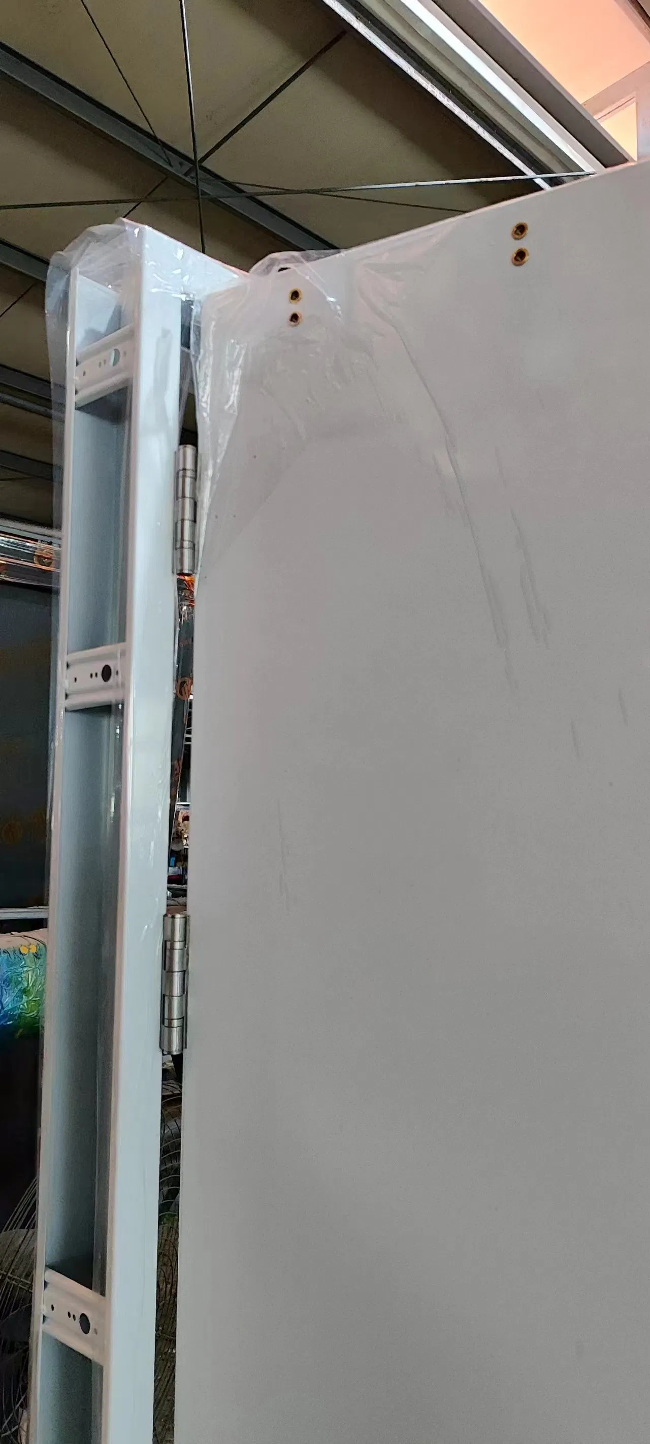 Powder Coated White Color Fire Door Customized UL 2hours Fire Rated One&Half Steel Doors