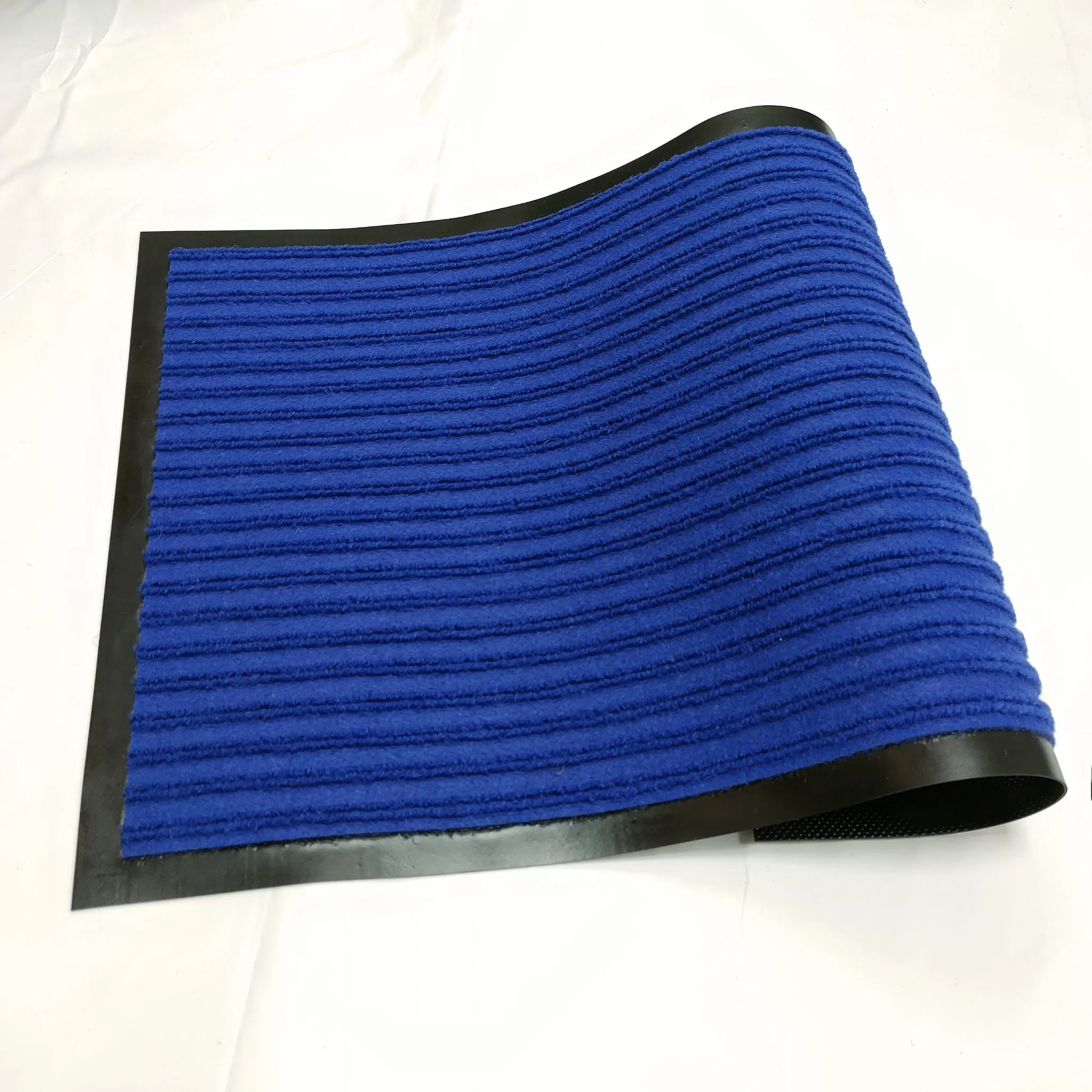 Durable Anti-Slip PVC Backing Double Striped Entrance Doormat for Kitchen