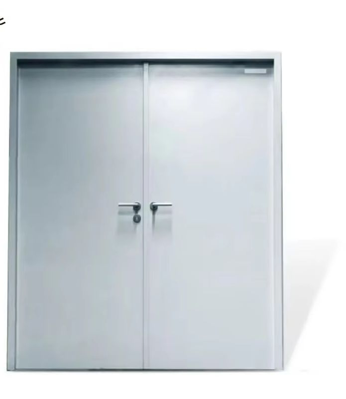 Security Double Steel Fire Door for Warehouse and Industrial Use