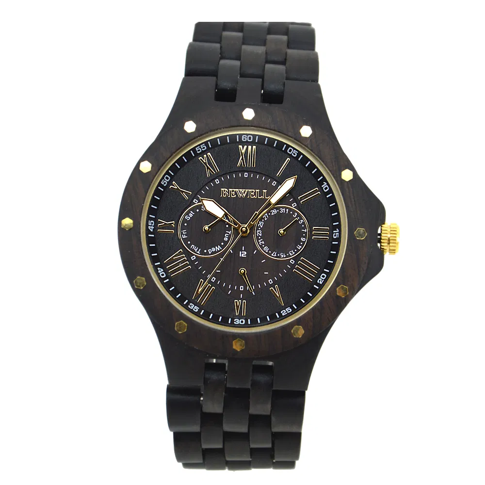 Curren Bewell Wooden Mens Watches Luxury Timepiece Wristwatches Custom Logo Private Label Watch