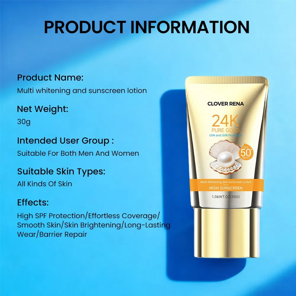 Sunscreen with UV Protection SPF 50 Moisturizing and Protective Lotion Water-Resistant Long-Lasting Sunscreen Skin Care Product