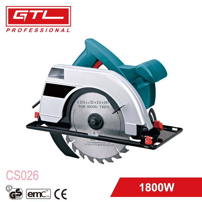 1800W Electric Circular Saw 210mm Blade Handled Cut Saw for Wood PVC, Metal, Tile Plastic (CS026)