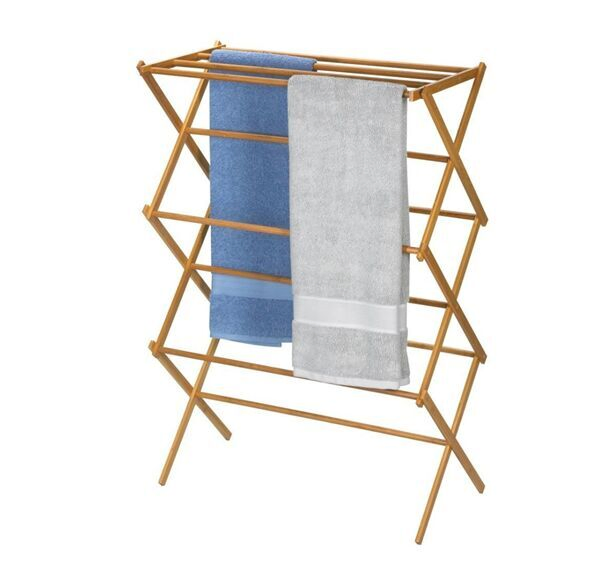 Бамбуковая полка для полотенец и посуды, 3-х уровневая