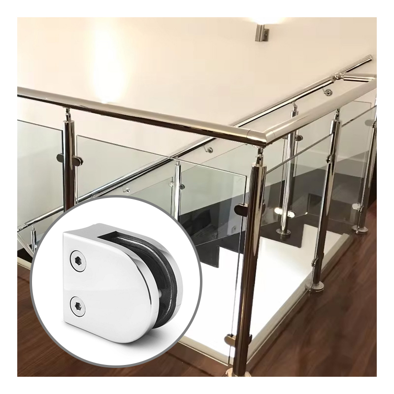 China Manufacturing High Precision 304/316 Stainless Steel Glass Clamp Waterproof Glass Clip for Stair Handrail Accessories