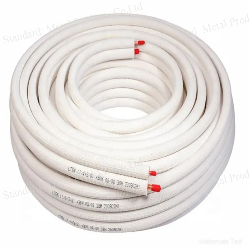 1/4 3/8 Air Conditioner Tube 3m Insulated Pair Line Copper Pipes Aircon
