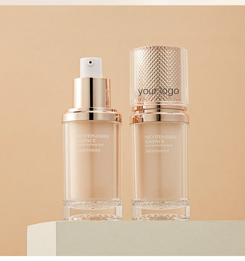 OEM Customizaed Flawless Finish Oil-Control Waterproof Liquid Foundation with Full Coverage