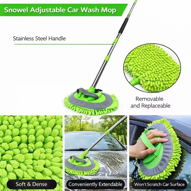 Car Cleaning Tool Set Scrubber Drying Machine Car Detailing High Pile Microfiber