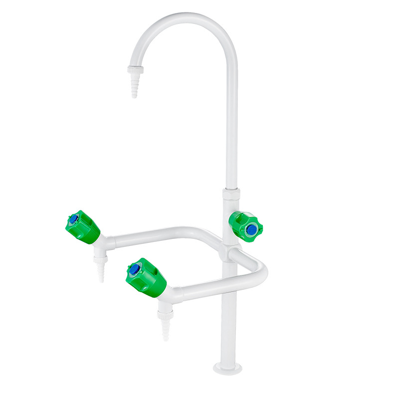 Brass Lab Tap Single Hole Three Handle Three Spout Way