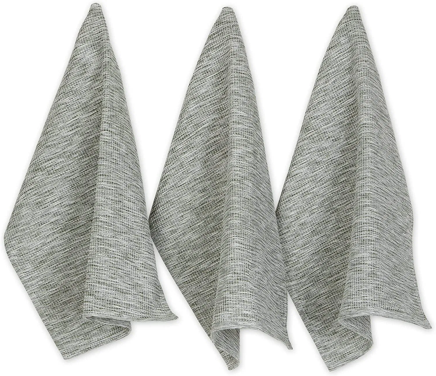 Dishtowel Set Kitchen Collection Absorbent Tonal Waffle 3 Piecestea Towels for Cleaning