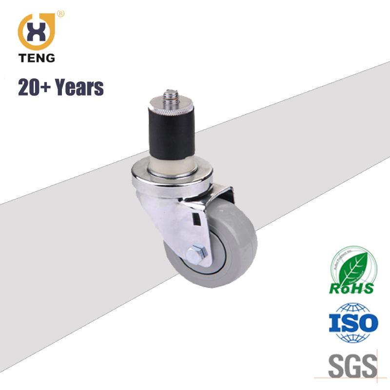 OEM China Factory Industry Medium Duty 3 Inch Rigid Fix White PA Nylon Castor Trolley Wheel Caster