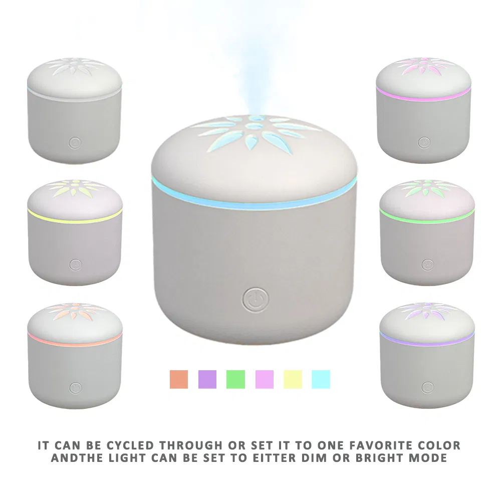 Portable Ultrasonic Air Humidifier USB Aroma Essential Oil Diffuser for Home Car with LED Night Lamp Diffuser