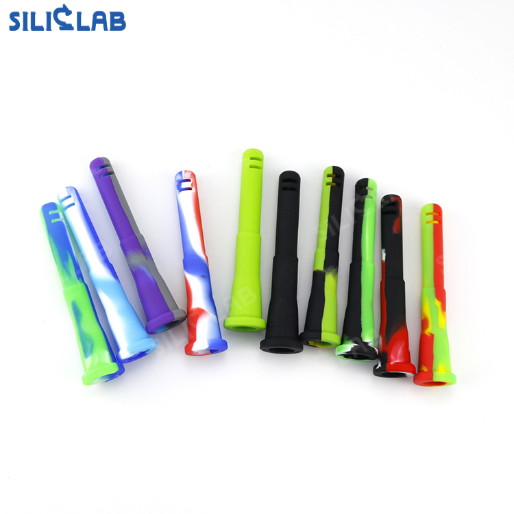 Straight Cylinder Bubbler Pipe Smoke Filter Down Stem Silicone Insert Rod Water Pipe Accessories