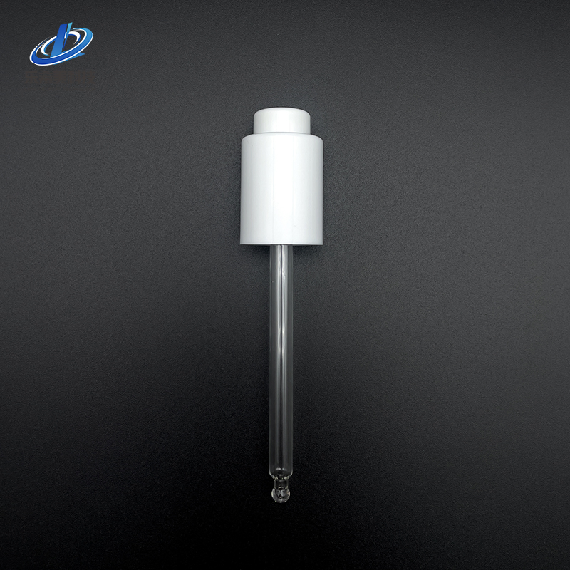 Glass Dropper with Screwing on Plastic Press Cap UV or Aluminium Coat Cosmetic Packaging 18/410 20/410 Screw on Sealing