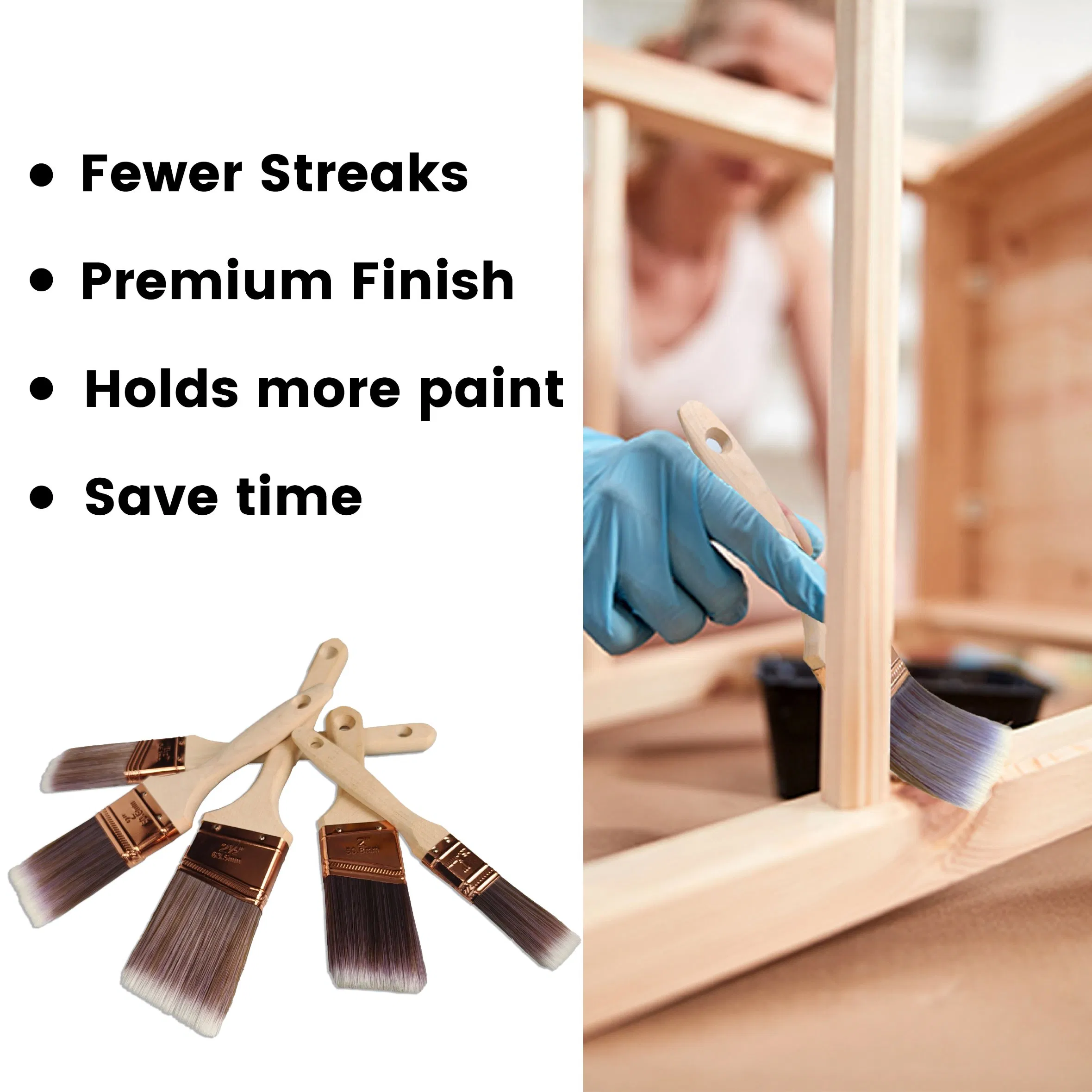 Paint Brush Set 5PCS Amazon Hot Selling Decorating Brushes for Wall Painting